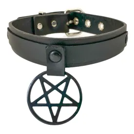 1 1/8" Wide Large Pentagram Choker
