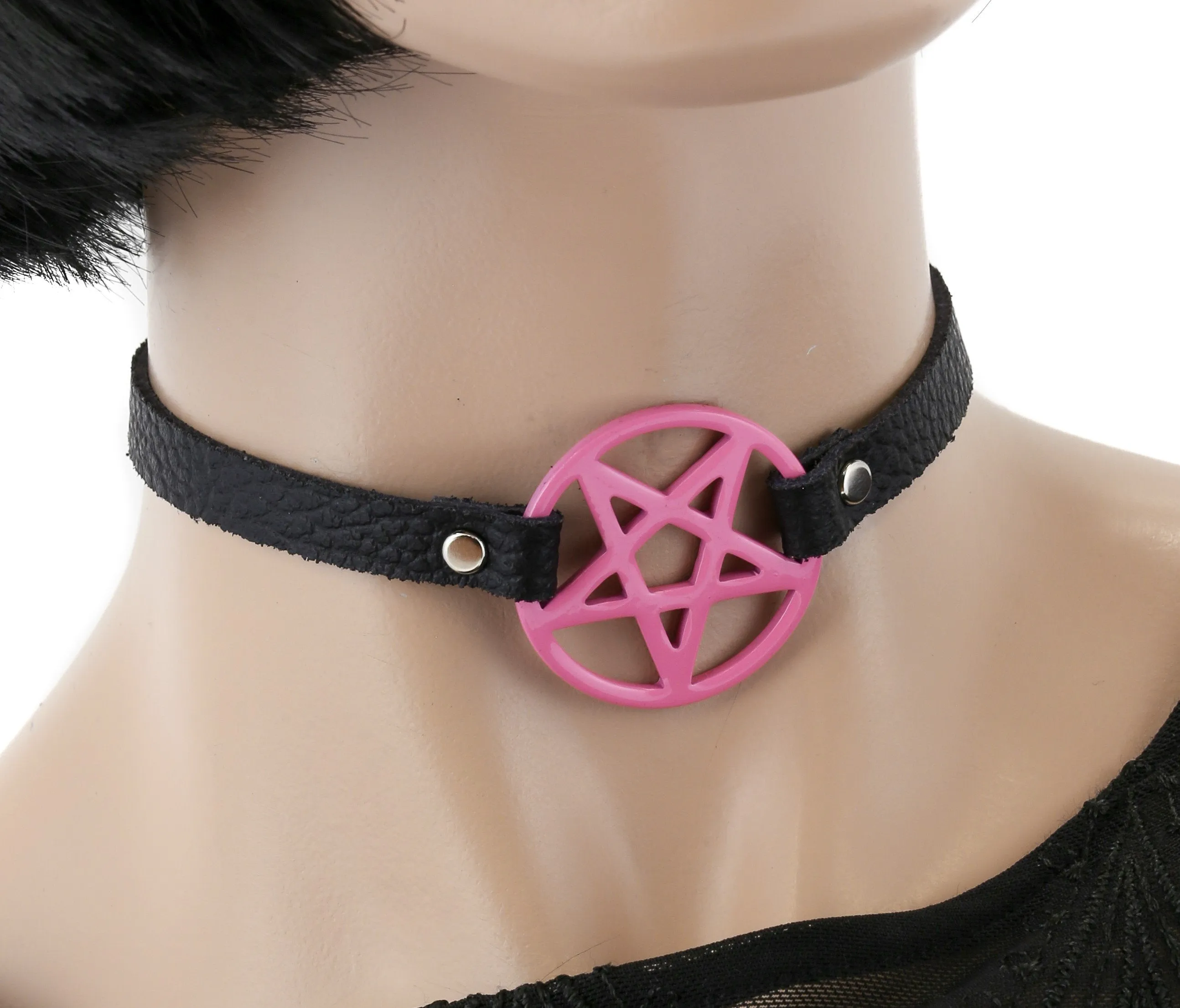 1/4" Leather Penta Choker