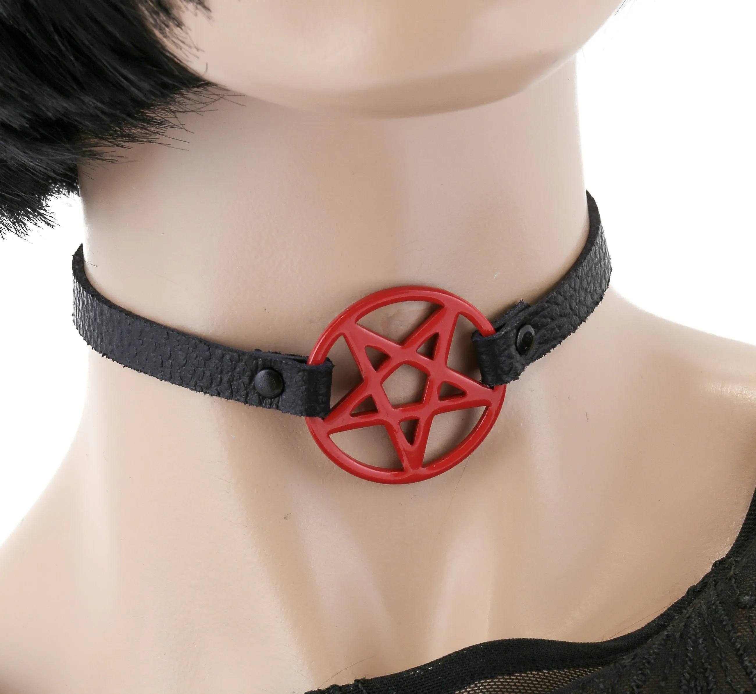 1/4" Leather Penta Choker