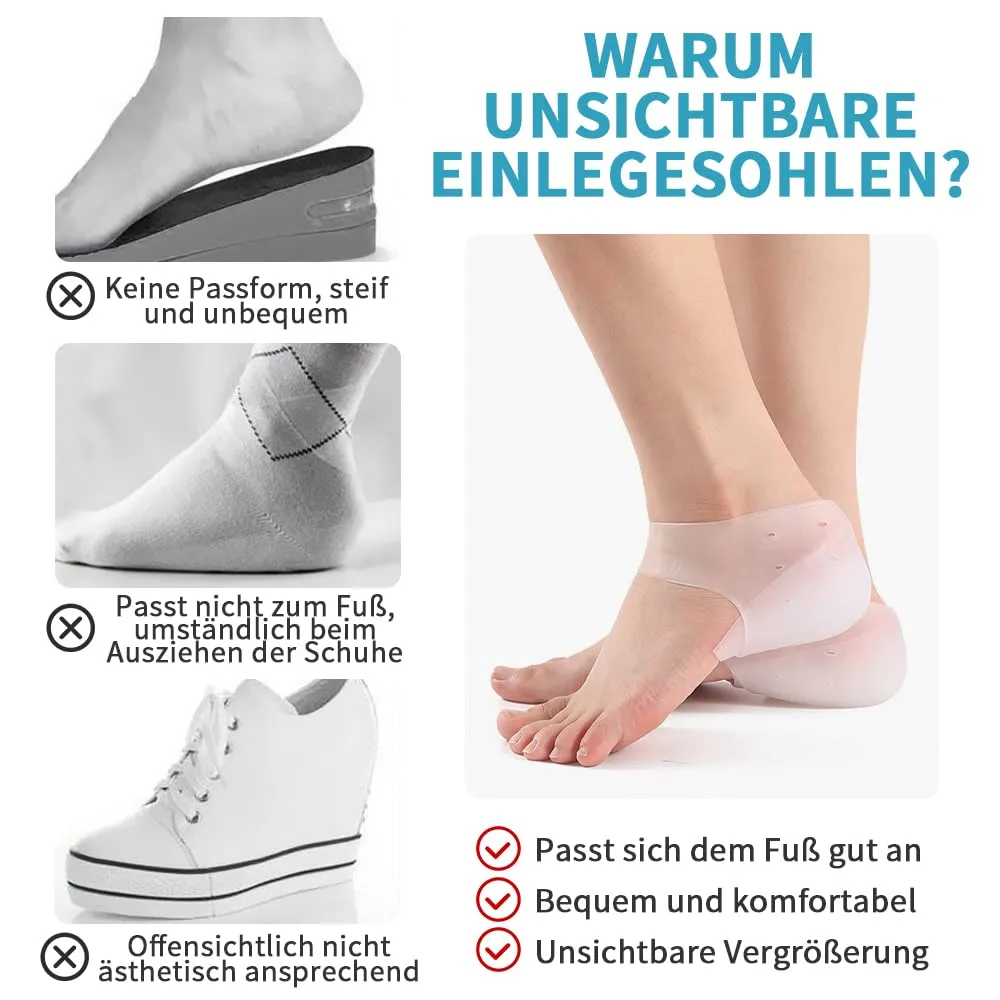 2 piece combination package heel protection, silicone heel protection, heel pad, suitable for heel pain, dry cracks, plantar fasciitis, heel spurs, swollen ankles, transparent1112