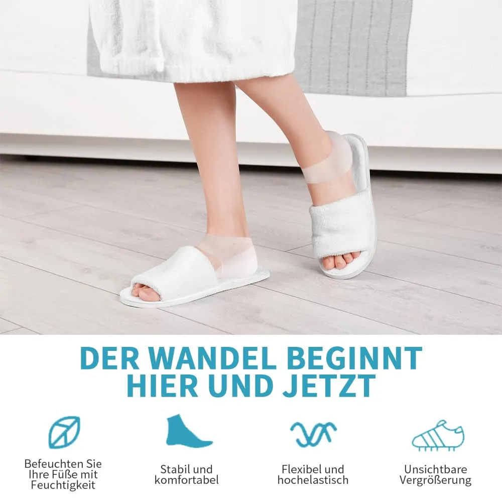 2 piece combination package heel protection, silicone heel protection, heel pad, suitable for heel pain, dry cracks, plantar fasciitis, heel spurs, swollen ankles, transparent1112