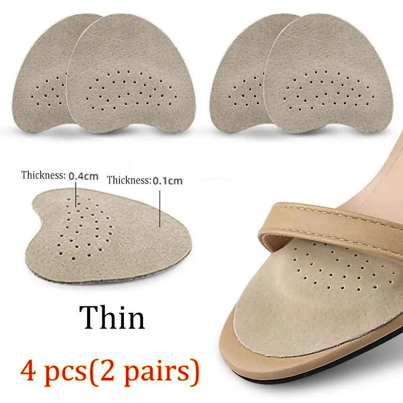 4pcs Anti-slip Stickers Leather Forefoot Pad