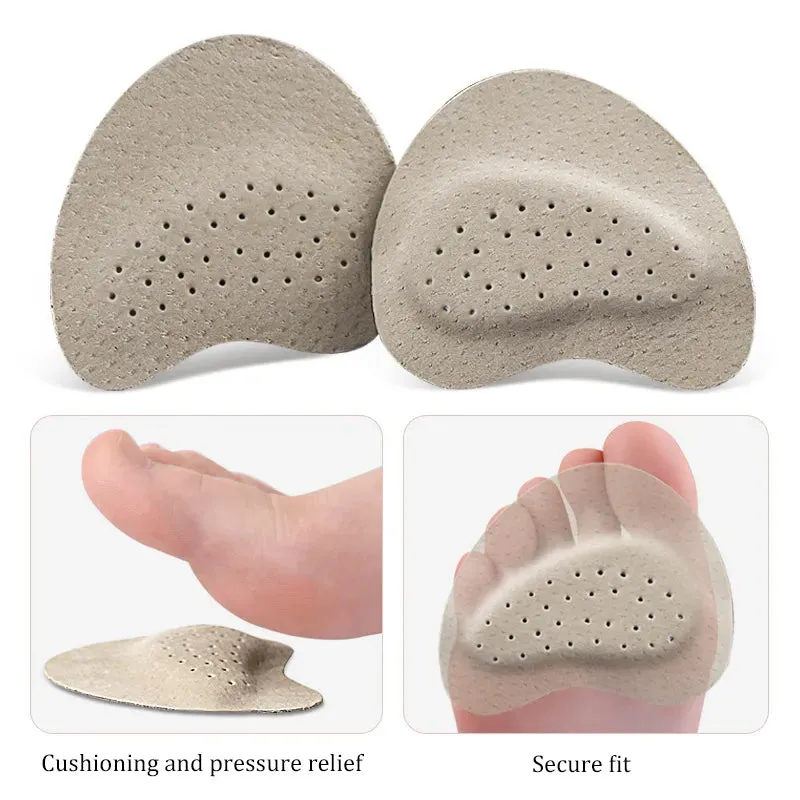 4pcs Anti-slip Stickers Leather Forefoot Pad