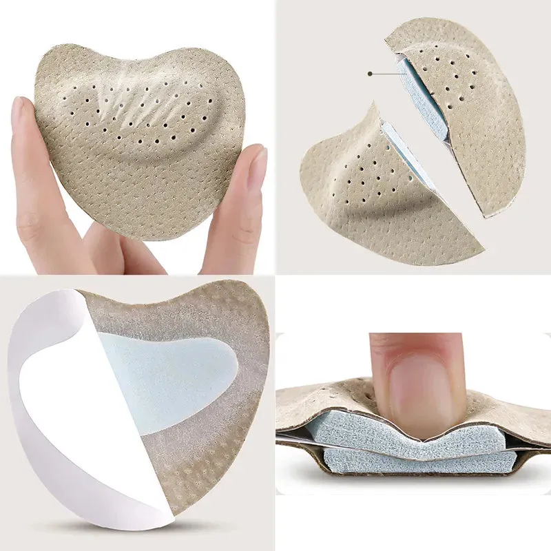 4pcs Anti-slip Stickers Leather Forefoot Pad