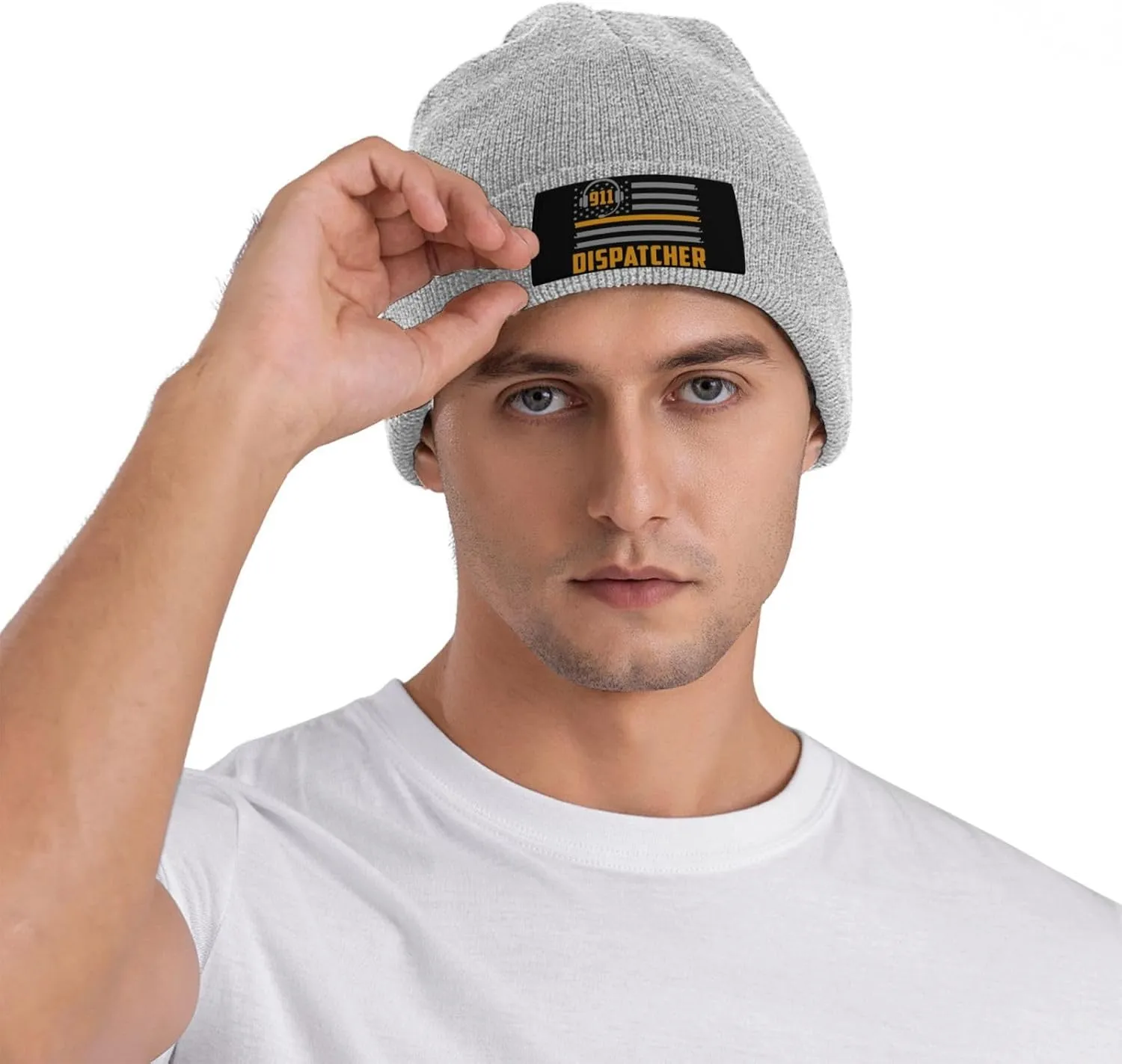 911 Dispatcher Beanie Hat Warm Knit Cuffed Beanie Cap Funny Winter Hat for Men Women