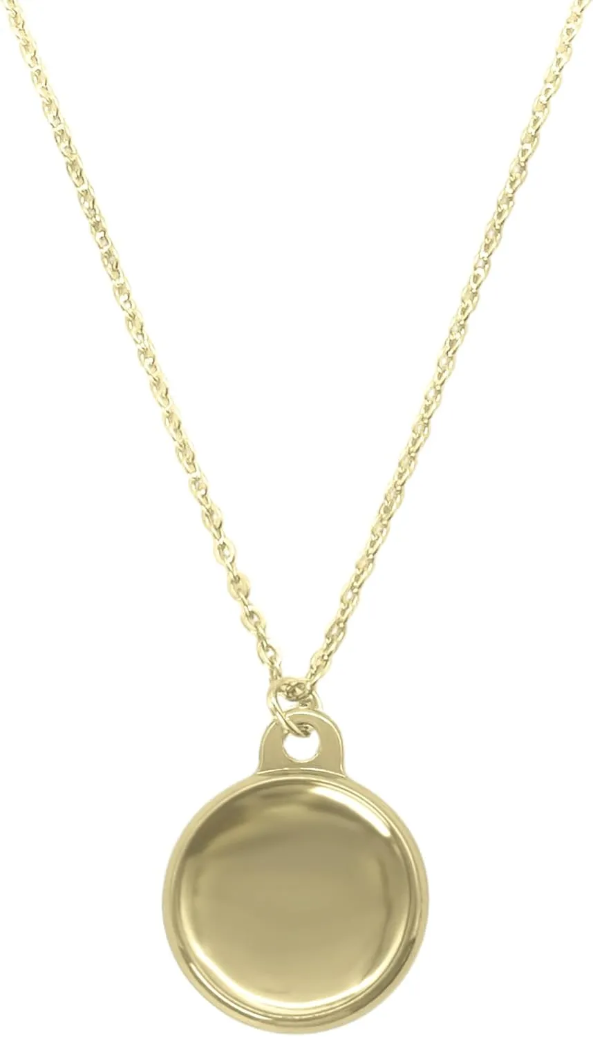 Airtag Necklace for Adults, Gold Silver Chain Airtag Holder Necklace for Women Men GPS Tracker Compatible with Air Tag (Gold)
