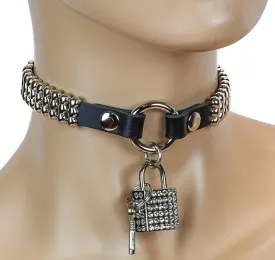 Assorted SquareLock Multi-Stud Leather -O- Choker