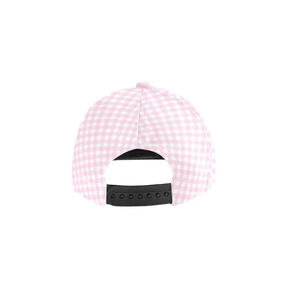 Baseball Cap, Pink Gingham Hat, Women's Baseball Cap, Pink Baseball Cap, Baseball hat, Unisex cap, Retro Cap, Retro Style Hat, Fashion Hat