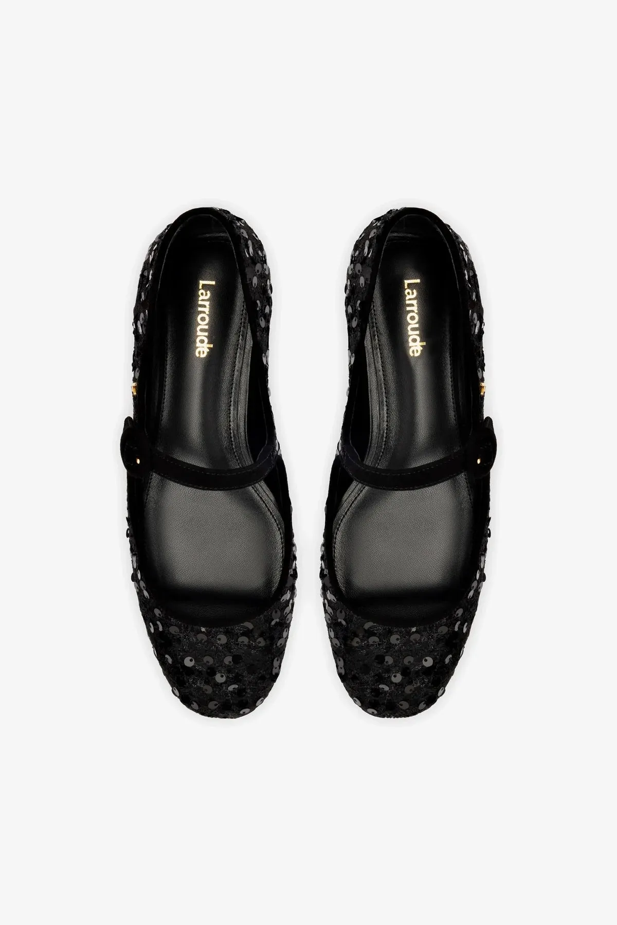 Blair Ballet Flat In Black Sequins