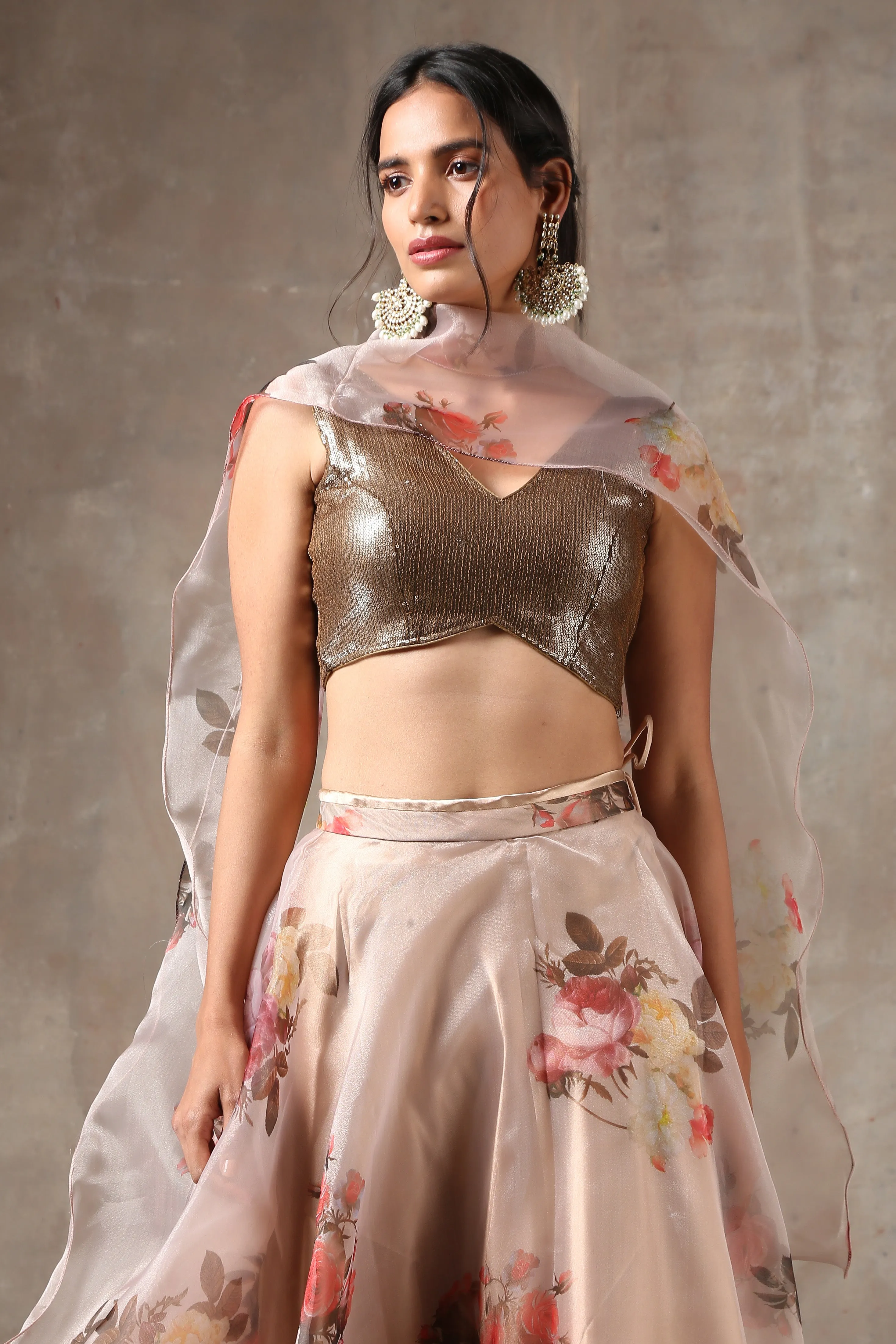 Blouse - Bronze Sequin Sleeveless