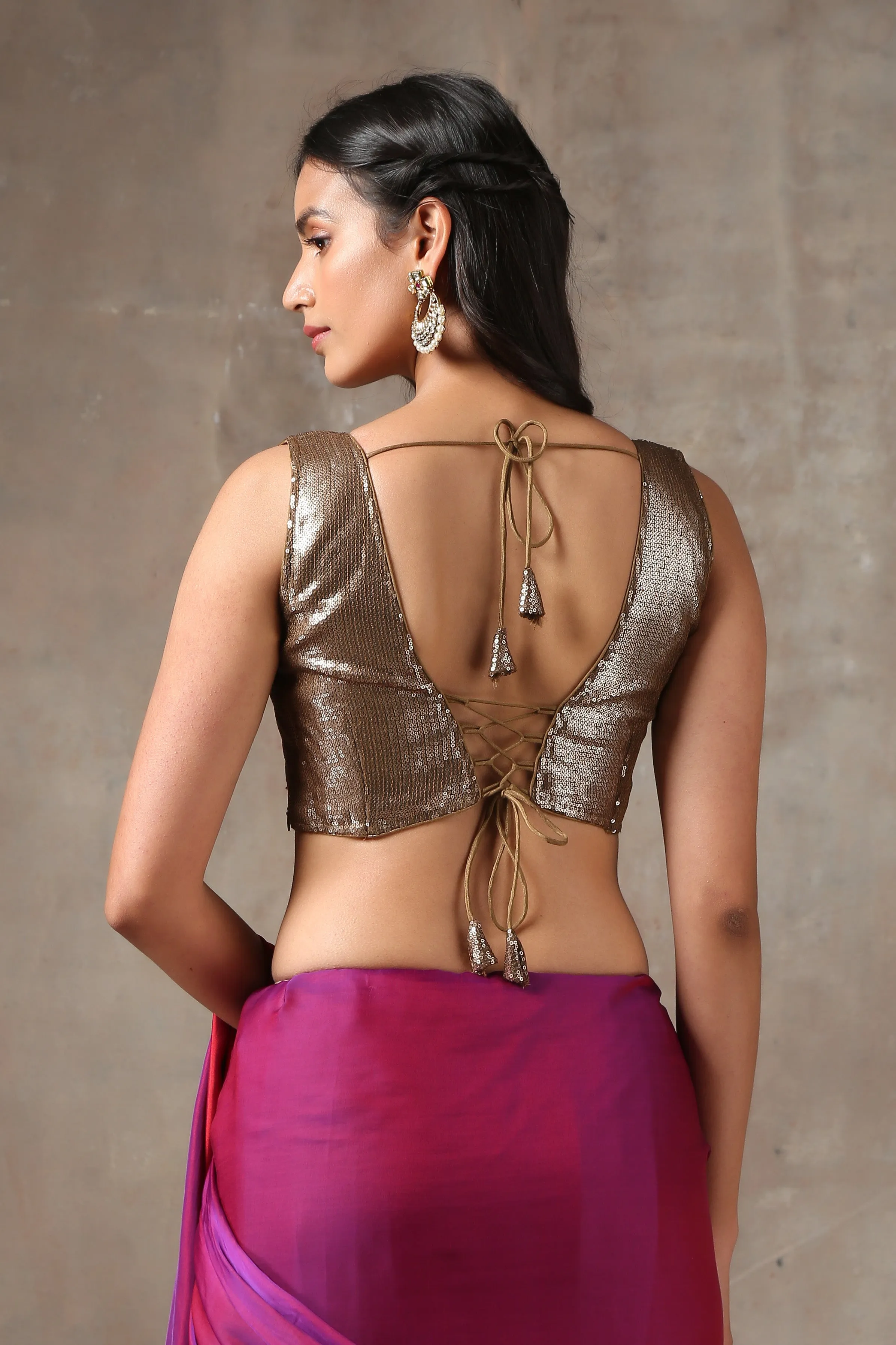 Blouse - Bronze Sequin Sleeveless