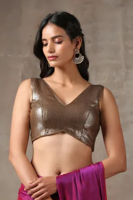 Blouse - Bronze Sequin Sleeveless