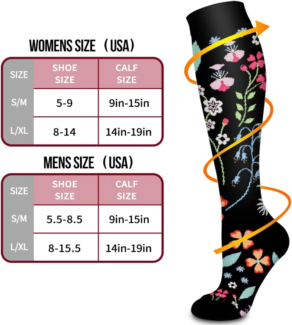 Bluemaple Copper Compression Socks For Women & Men Circulation - Best for Running,Nursing,Hiking,Flight&Travel