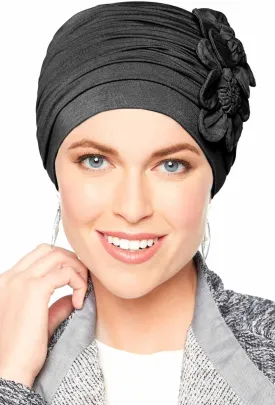 Cardani Large Flapper Turban Viscose from Bamboo Hat for Large Heads