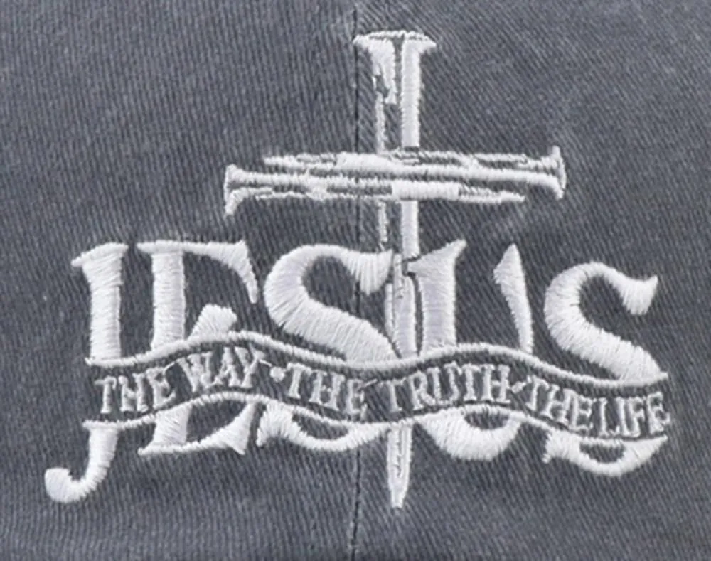 Christian Jesus Hat for Men Women, Adjustable Embroidered Cotton The Way The Truth The Life Baseball Cap