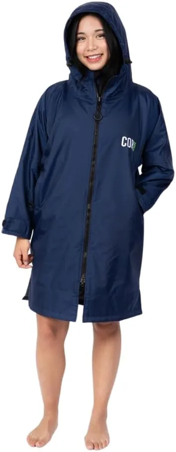 COR Surf Swim Parka for Youth and Adults | Heavy-Duty Weatherproof Swimming Jacket with Size Options for Men, Women and Kids