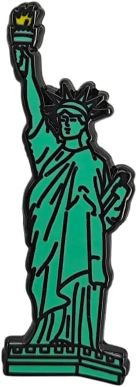 Creative Statue of Liberty Lapel Pin Brooch, New York Souvenir Brooches for Hats, Bags and Accessories