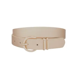 Cyndi - Metal Circle Buckle Belt (Taupe)