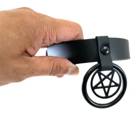 Double Ring Pentagram Choker
 Pentagram And 1  Ring
1 1/8" Wide Choker