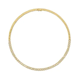 EMERALD CUT BEZEL DIAMOND CHOKER