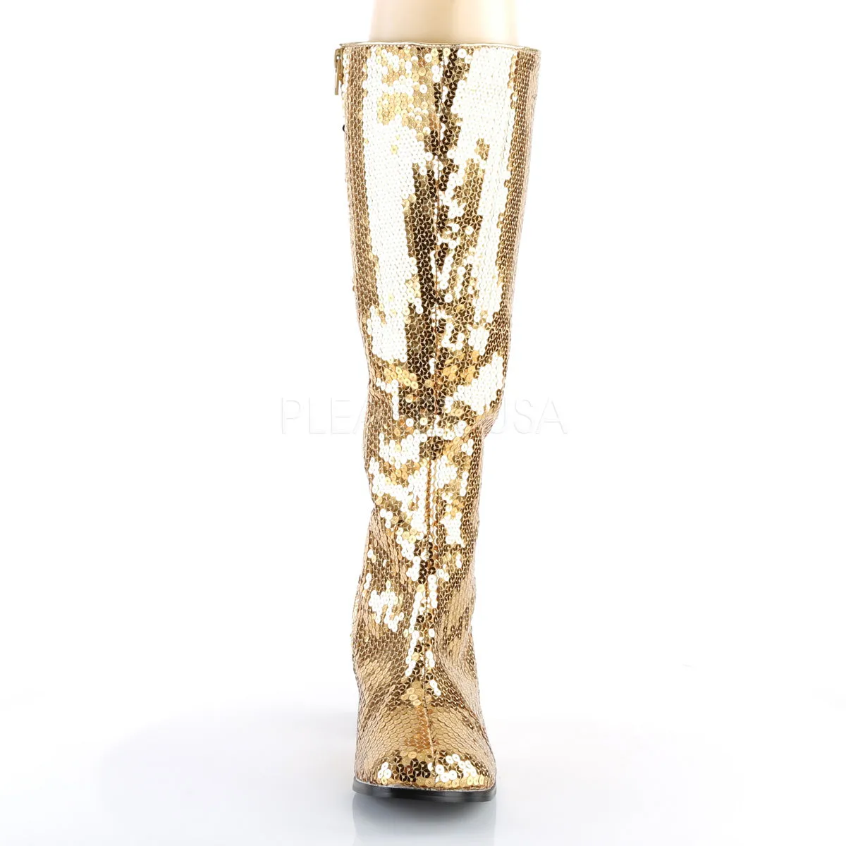 Gold Sequins Boots