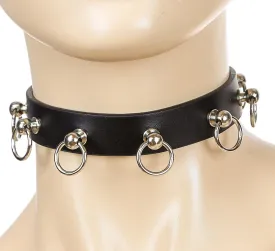 Hanging Ring Ball Spike Choker