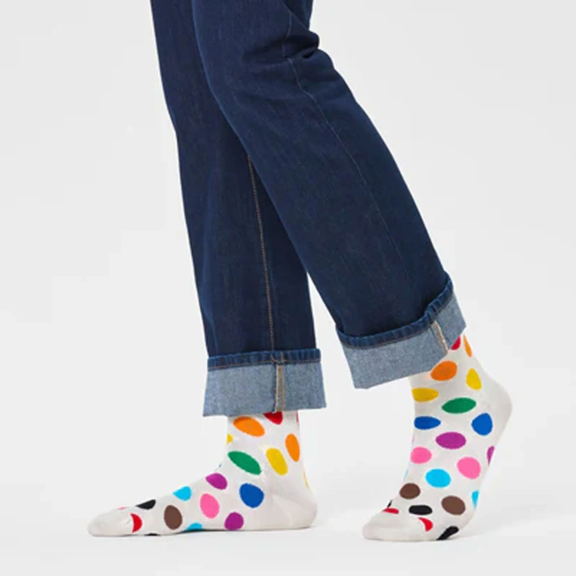 Happy Socks | PRIDE DOTS SOCK  { WHITE