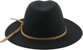 Hats for Women Bucket Hat Fedoras Hat Felted Men Women Solid Rope Band Chain Casual Men Women Hat Sombreros