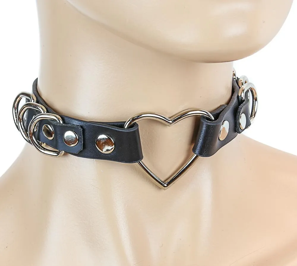 Heart D Ring Choker
