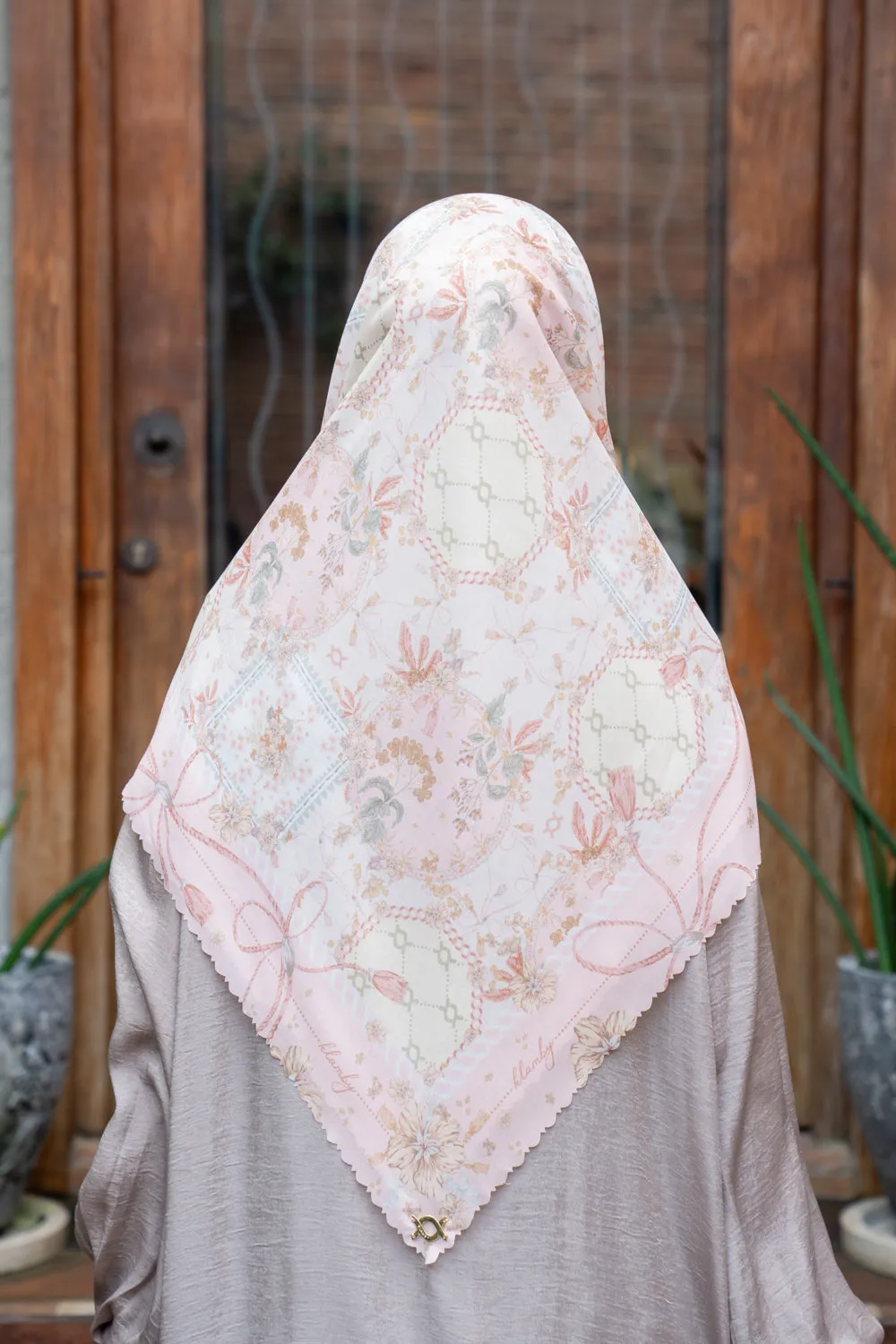 Jennia Scarf Syar'i Nectarine Mist