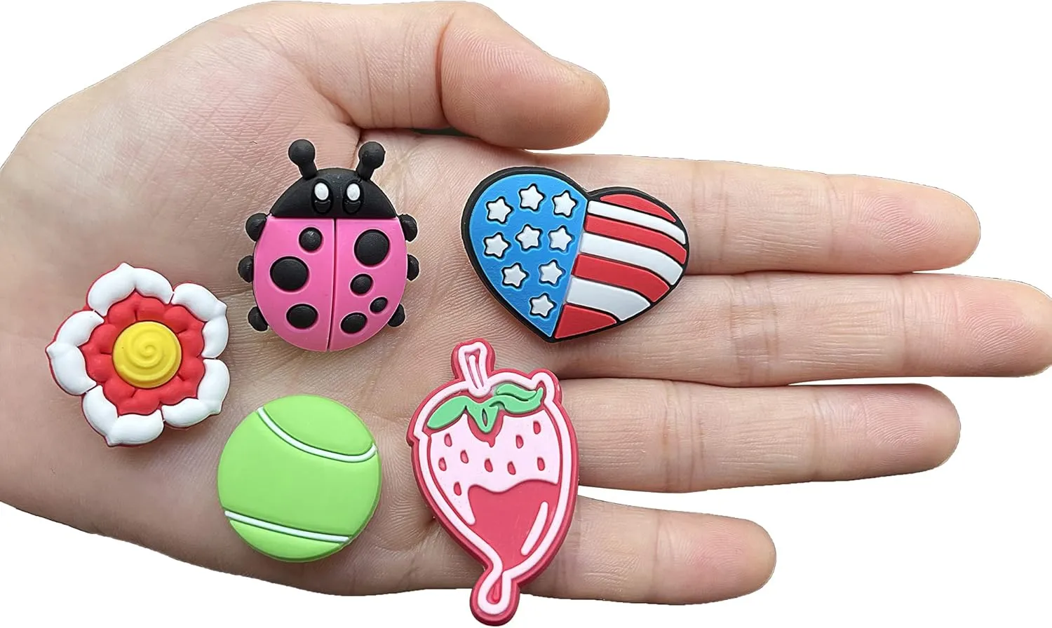 Lot of 30,50,100 pcs Random PVC Different Shoe Charms for Shoe Decoration
