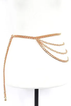 Mix Texture Layered Chain Belt