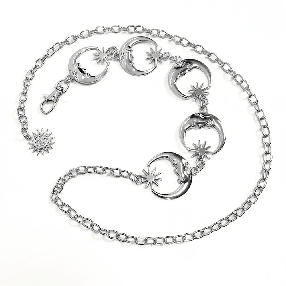 Moon Silver Metal Belt