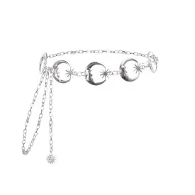Moon Silver Metal Belt