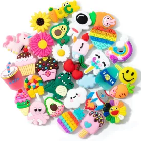 Mr. Pen- Different Charms, 30, 50, 60 Pcs, PVC Random Decoration Charms for Decoration