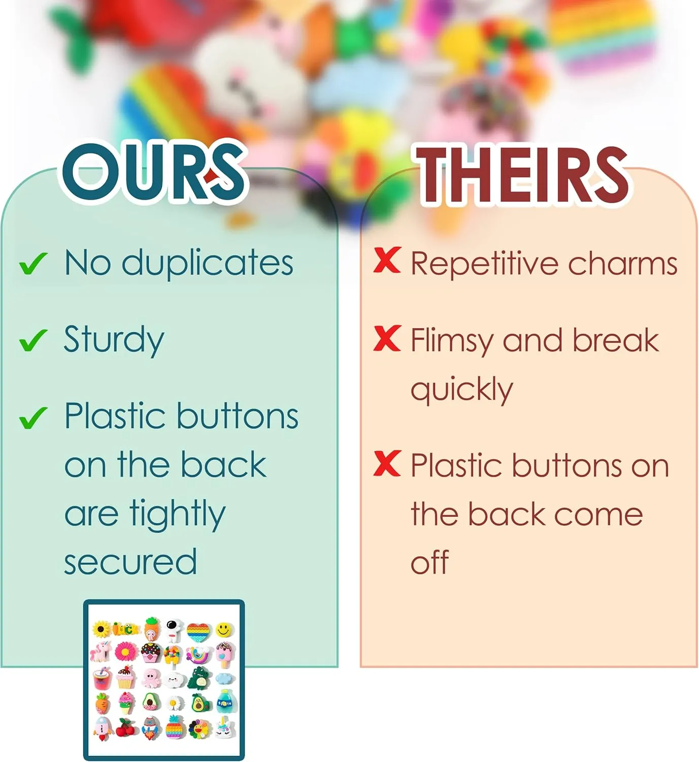Mr. Pen- Different Charms, 30, 50, 60 Pcs, PVC Random Decoration Charms for Decoration