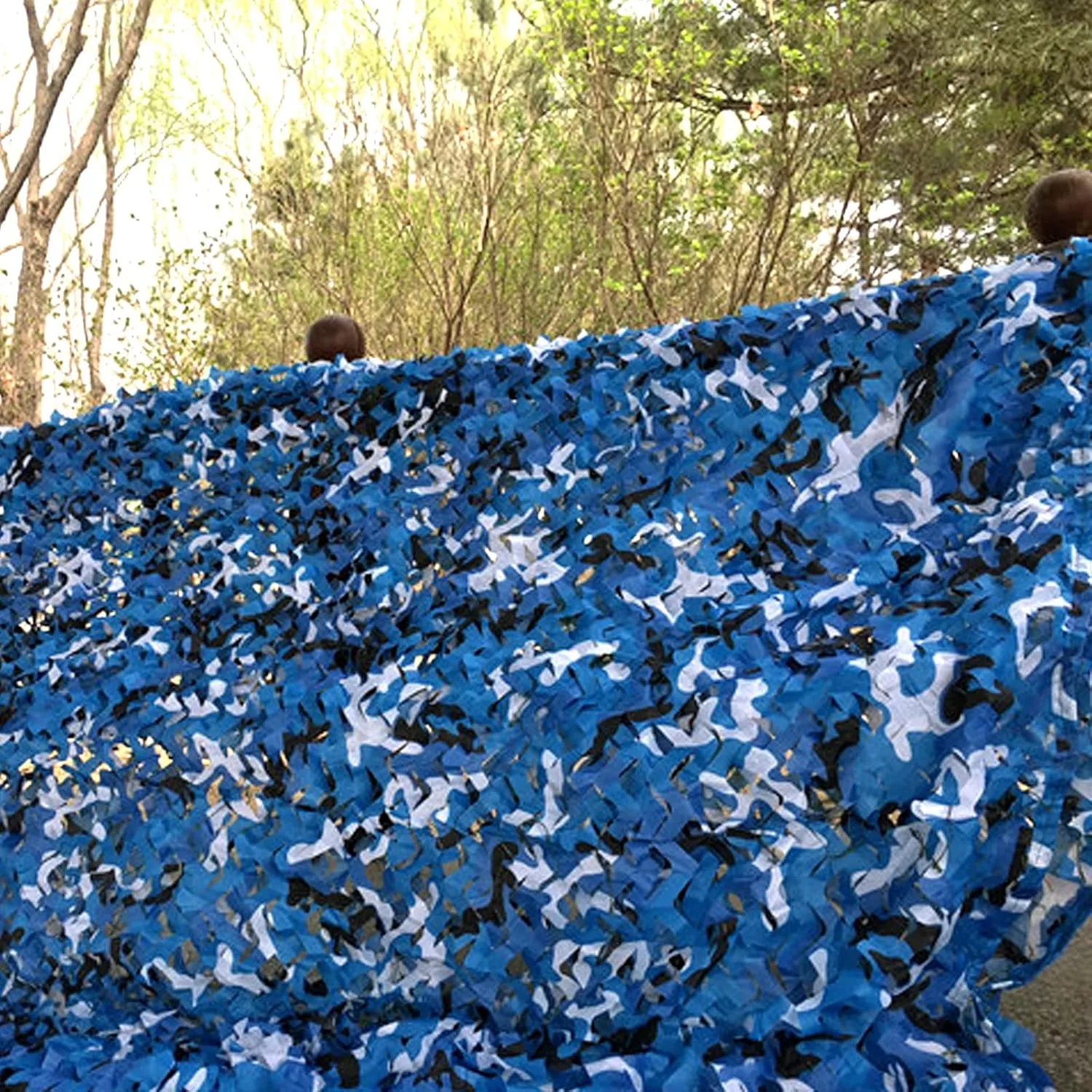 Ocean Camo Net,Blue Camouflage Netting,Army Blinds Nets,Oxford Fabric Military Net,with Mesh Backing,for Hunting,Shooting,Decoration,Sun Shade,Party,Customize Available