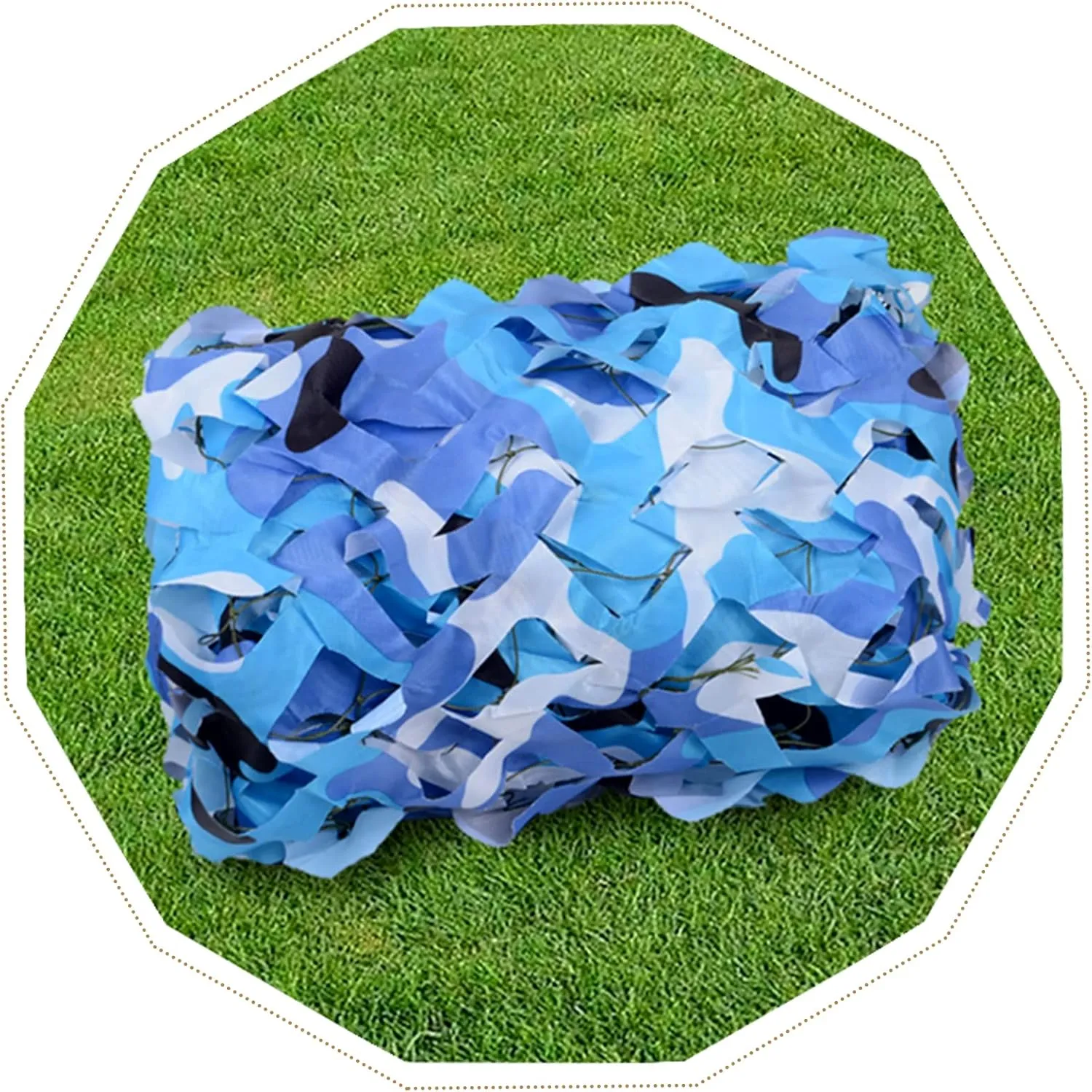 Ocean Camo Net,Blue Camouflage Netting,Army Blinds Nets,Oxford Fabric Military Net,with Mesh Backing,for Hunting,Shooting,Decoration,Sun Shade,Party,Customize Available
