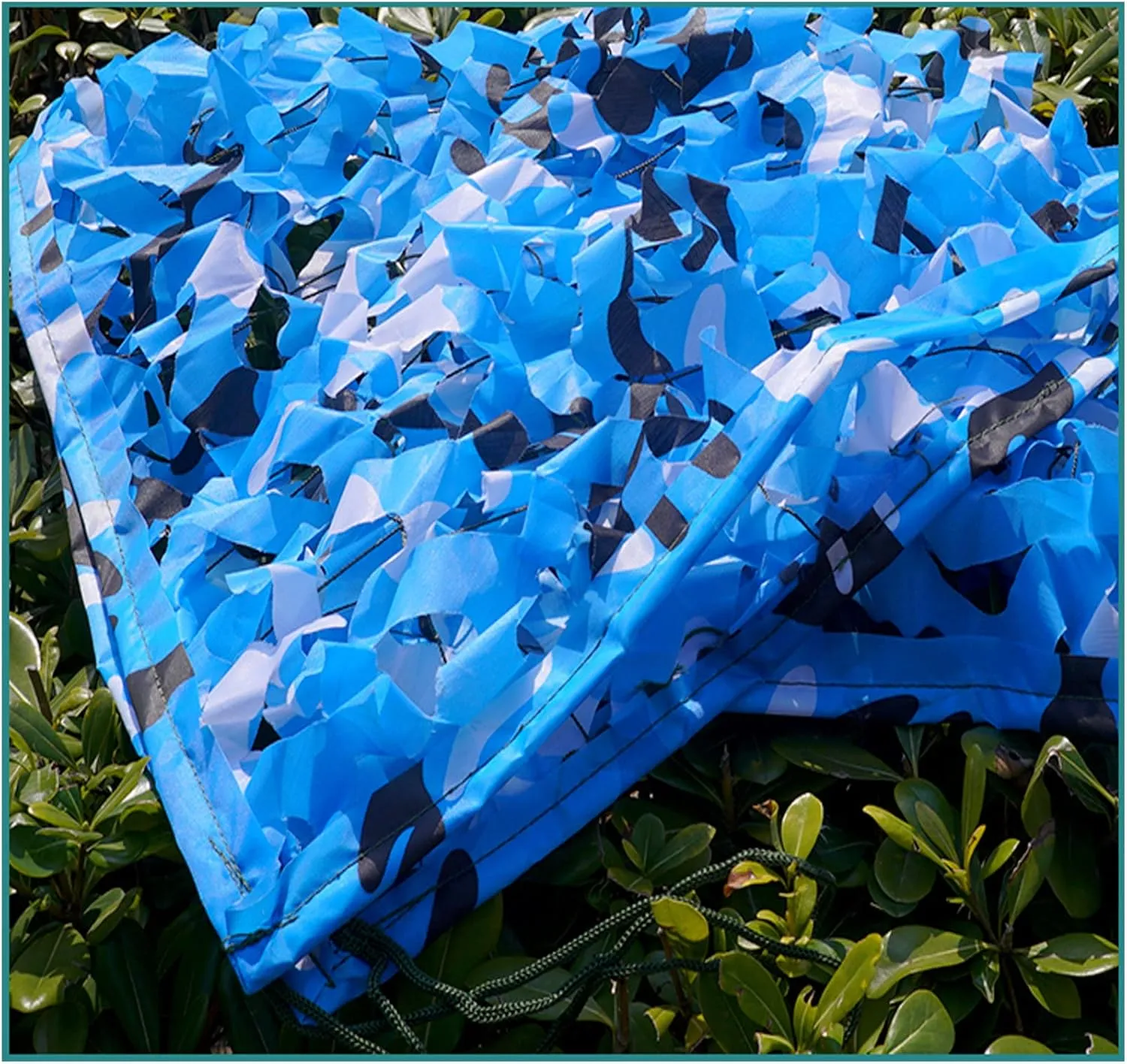 Ocean Camo Net,Blue Camouflage Netting,Army Blinds Nets,Oxford Fabric Military Net,with Mesh Backing,for Hunting,Shooting,Decoration,Sun Shade,Party,Customize Available