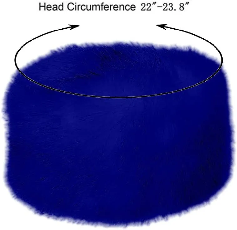 Old Dlrd Russian Hat,Winter Faux Fur Hats for Women,Warm Russian Cossack Style Hat for Ladies