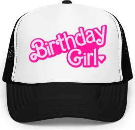 Olive Loves Apple Birthday Girl Heart Hat for Women and Teens Trendy Pink Girly Adult Classic 5 Panel Mesh Snapback