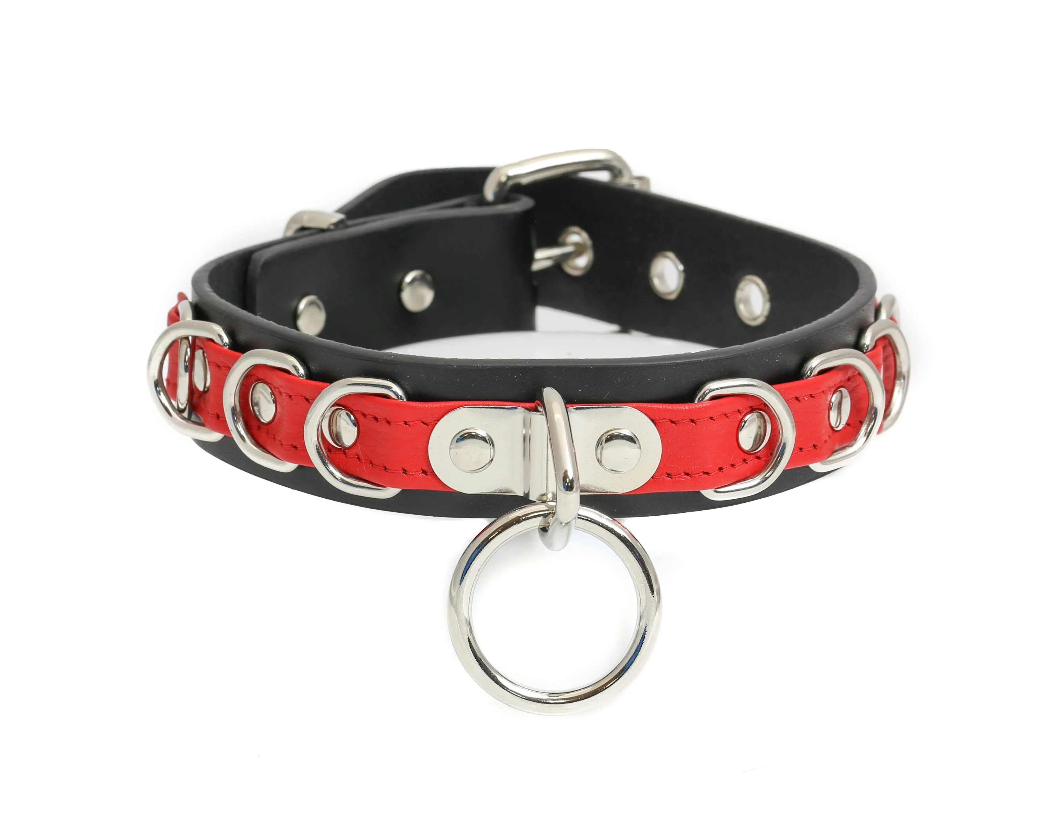 Premium D Ring Strapped Bondage Choker