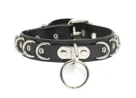 Premium D Ring Strapped Bondage Choker