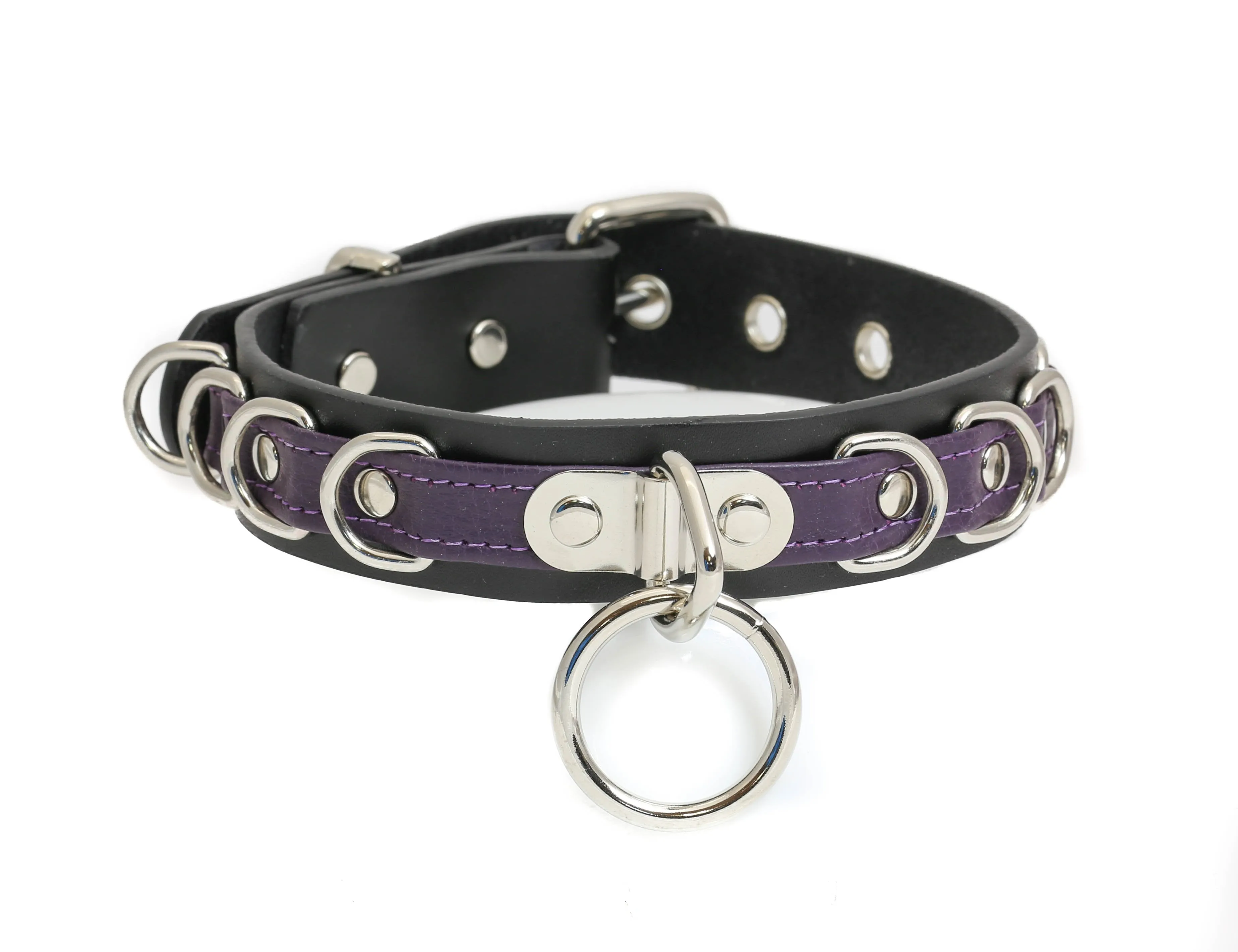 Premium D Ring Strapped Bondage Choker