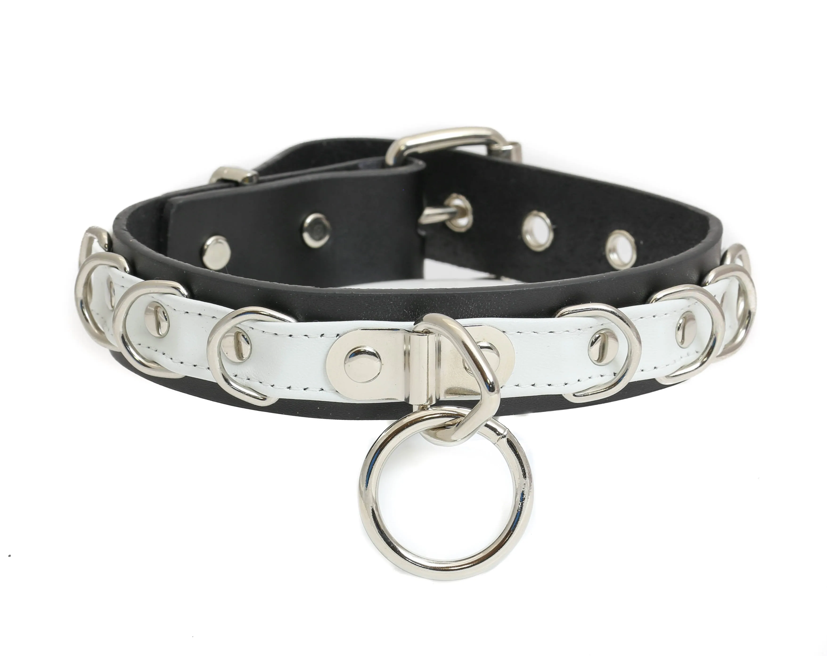 Premium D Ring Strapped Bondage Choker