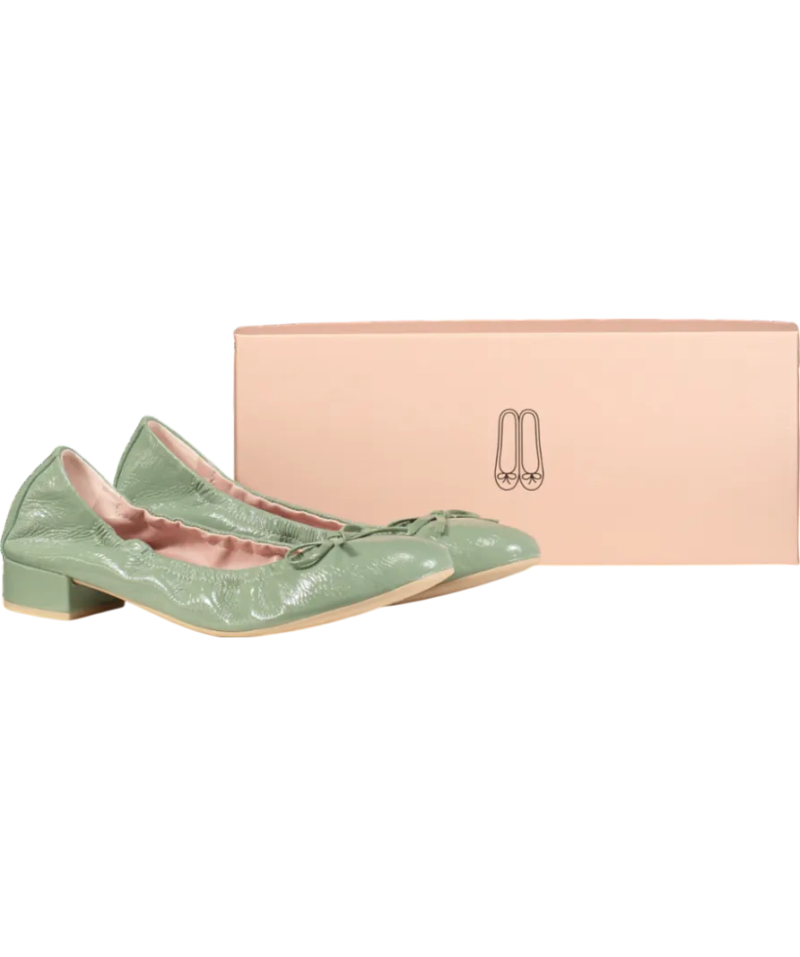 Pretty Ballerinas Green Gretschen Ballerina Pumps UK 8 EU 41 👠