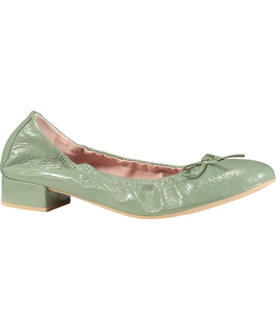 Pretty Ballerinas Green Gretschen Ballerina Pumps UK 8 EU 41 👠