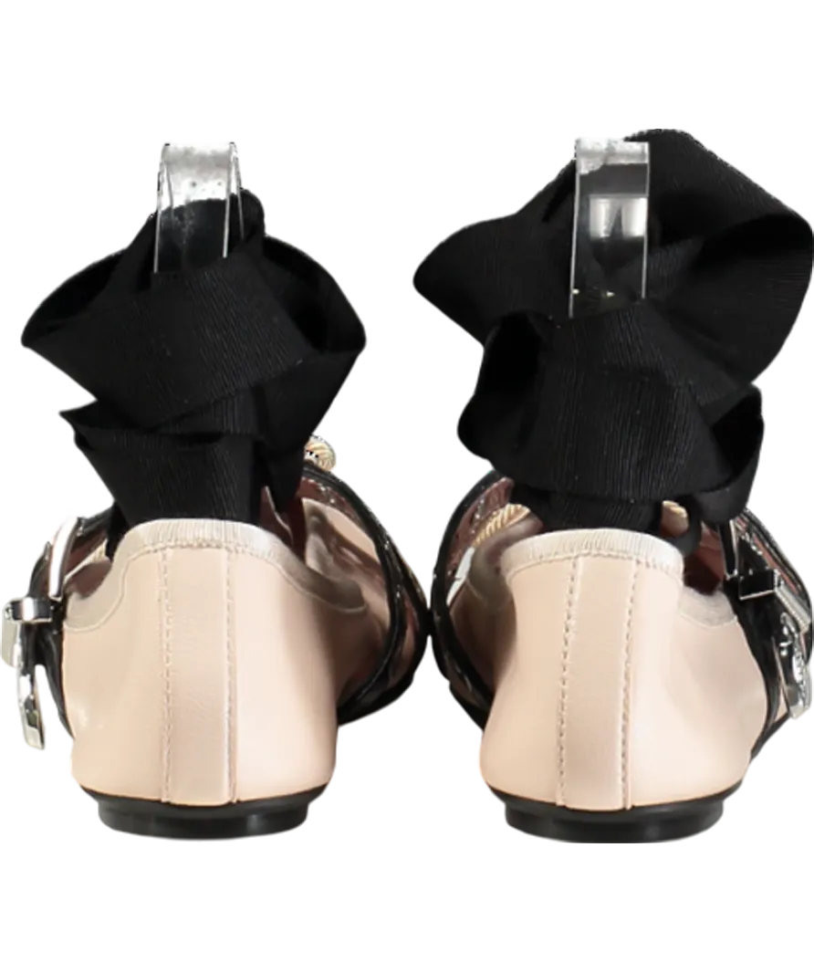 PRETTY BALLERINAS Pink Kristen Lace Up Sacchetto Style Ballerina UK 4 EU 37 👠