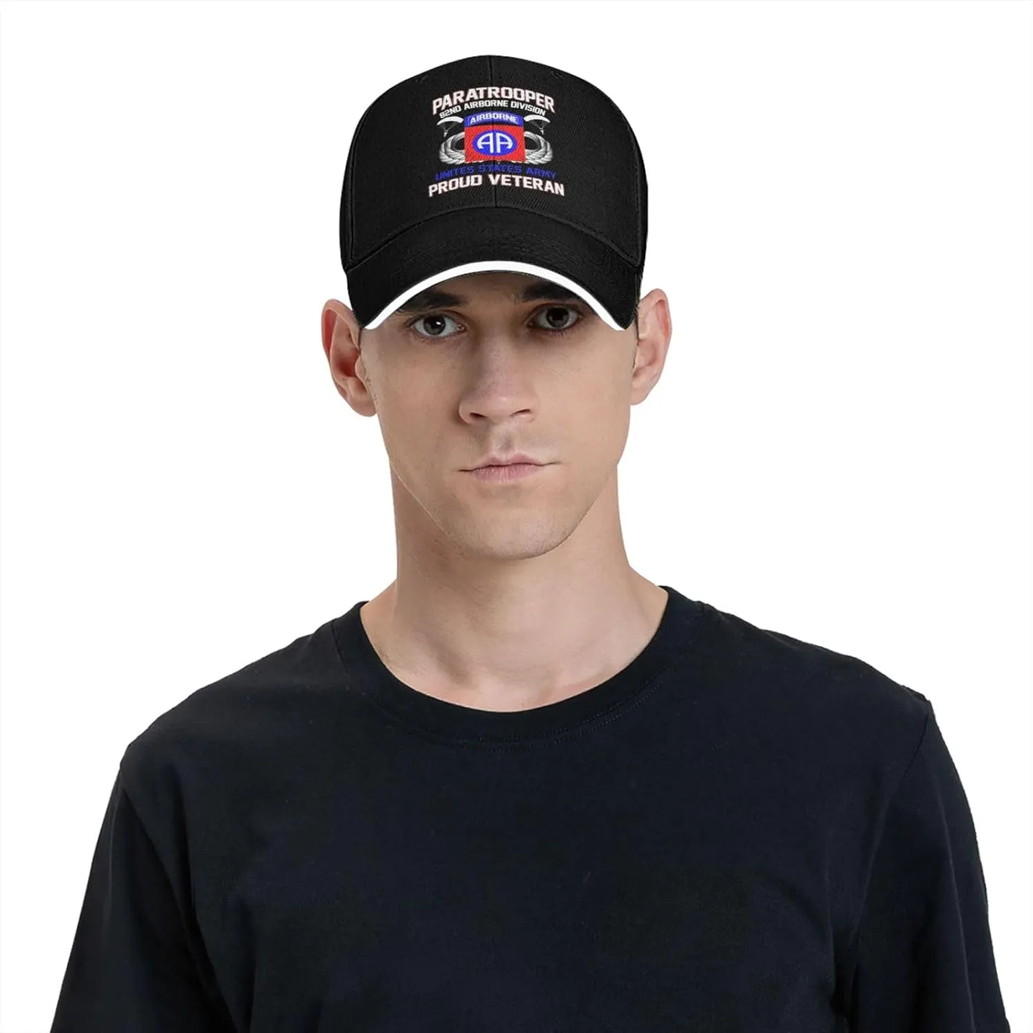 Proud-Paratrooper-Veteran-82nd-Airborne-Div Baseball Cap Sandwich Caps Dad Hat Black Casquette