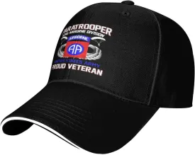 Proud-Paratrooper-Veteran-82nd-Airborne-Div Baseball Cap Sandwich Caps Dad Hat Black Casquette